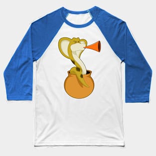 Snake Trumpet Music Baseball T-Shirt